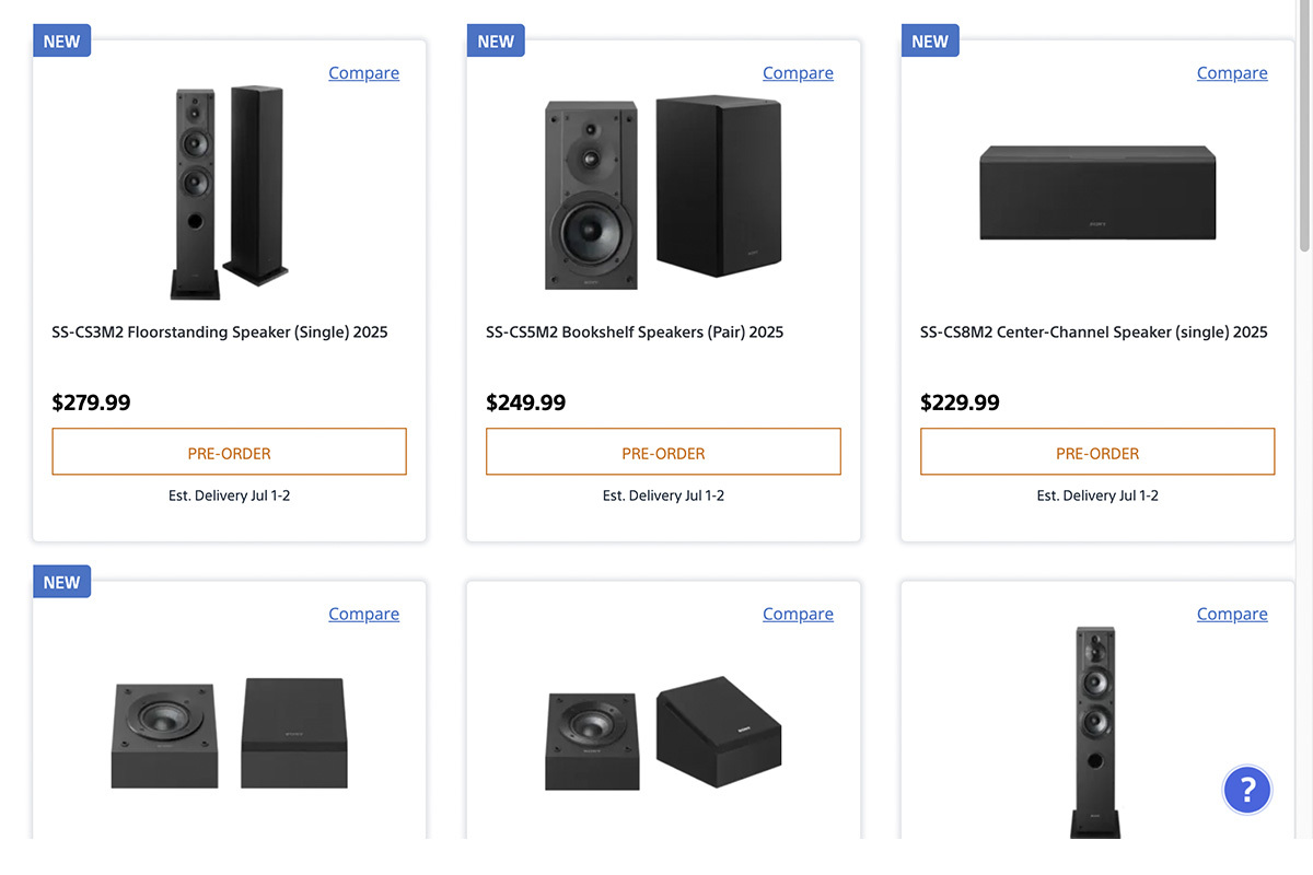 米ソニー、強化セルラー・コーン採用で低域再生を高めたスピーカー