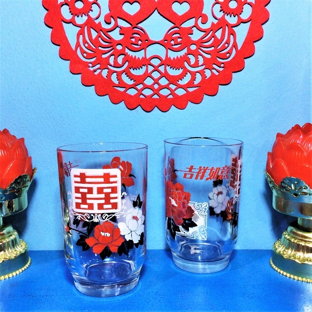 80sダブルハピネス吉祥如意グラス/大阪/南堀江/ピサヌローク