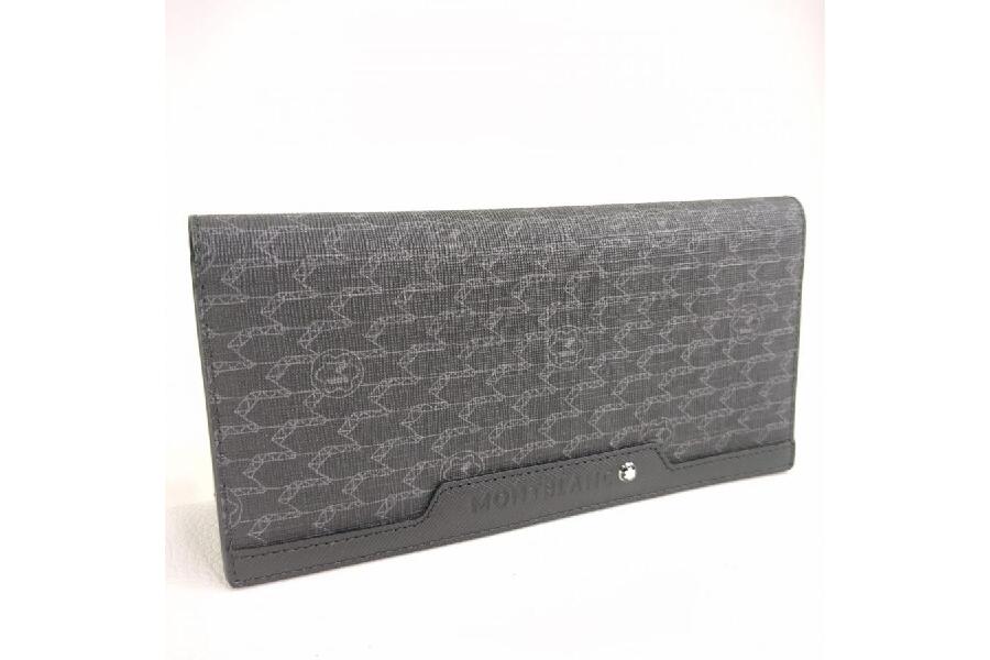 極美品 MONTBLANC モンブラン 長財布 2つ折り財布 ブラック 箱・袋付