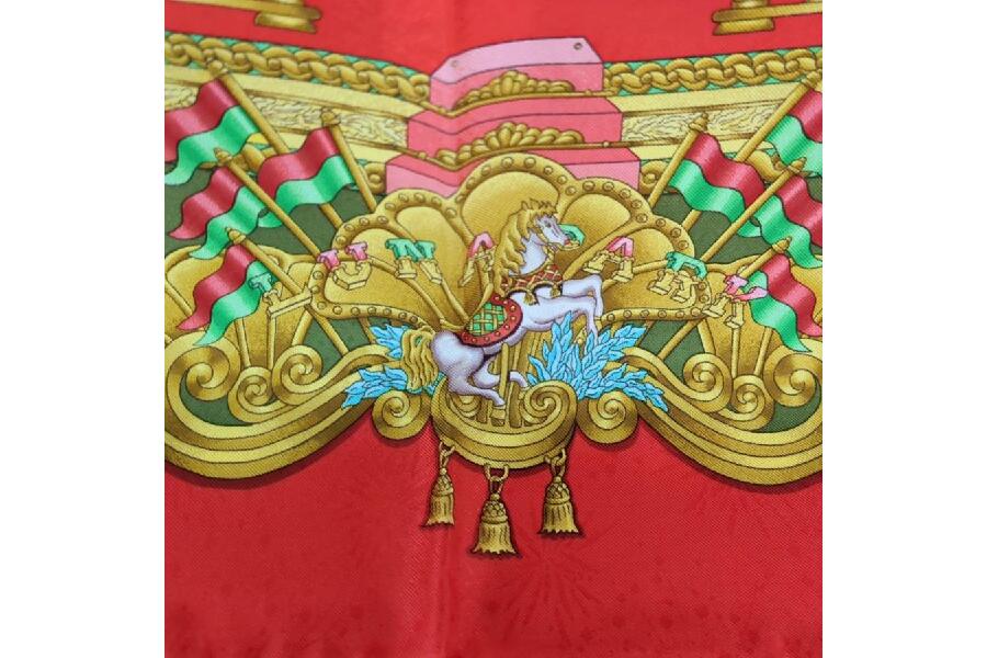 未使用品】希少 HERMES スカーフ LUNA PARK メリーゴーランド 馬