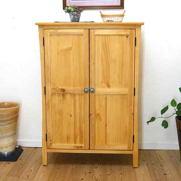 シューズラック｜玄関収納｜陶器取手｜ナチュラル色