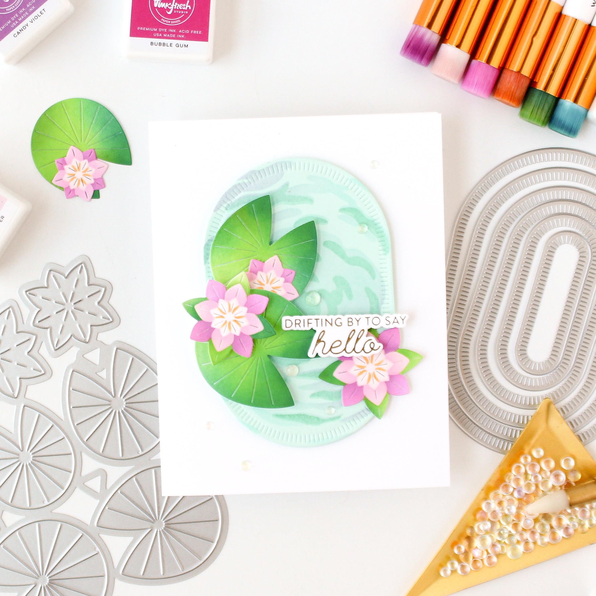 Tranquil Water Lilies die – Pinkfresh Studio