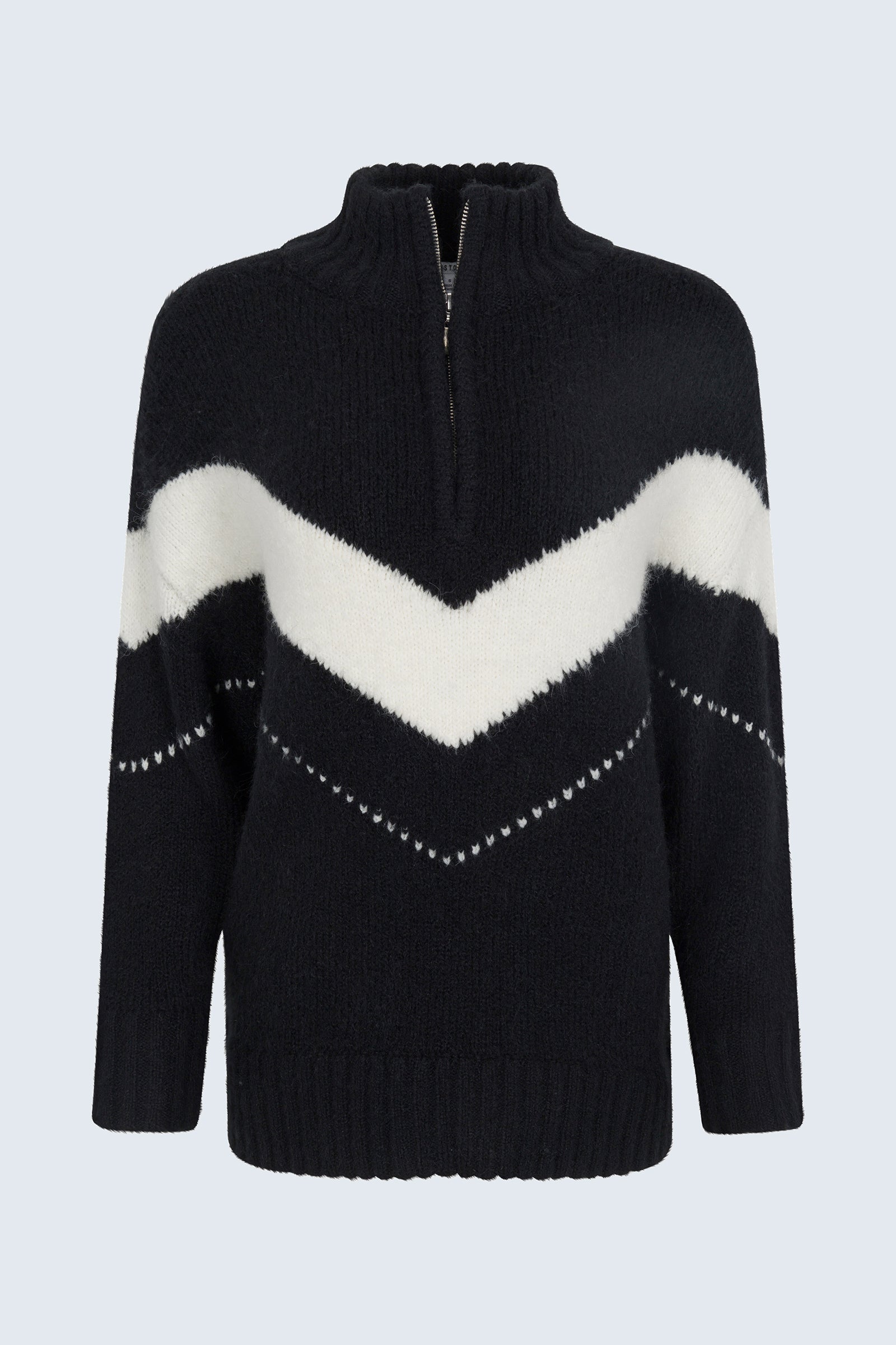 Arden Chevron Colorblock Sweater - Black Vanilla Ice – Pistola Denim