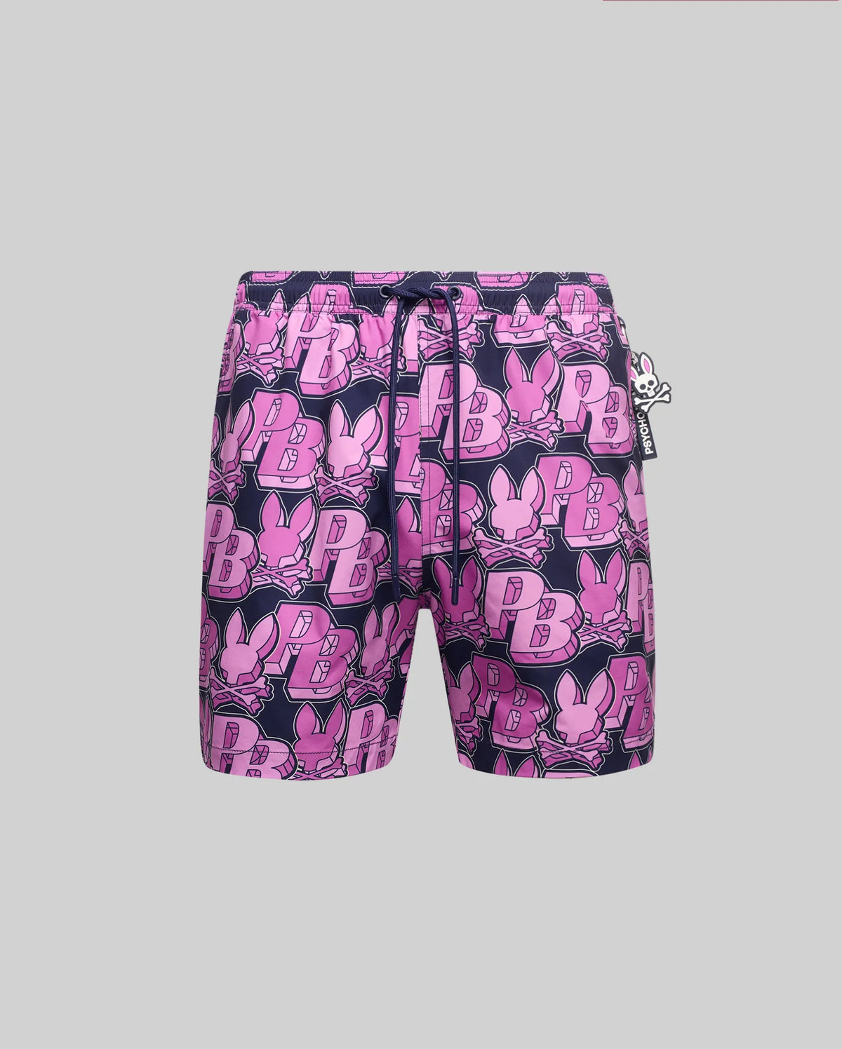 Men's Zal All Over Print Swim Trunk in Pink | Psycho Bunny