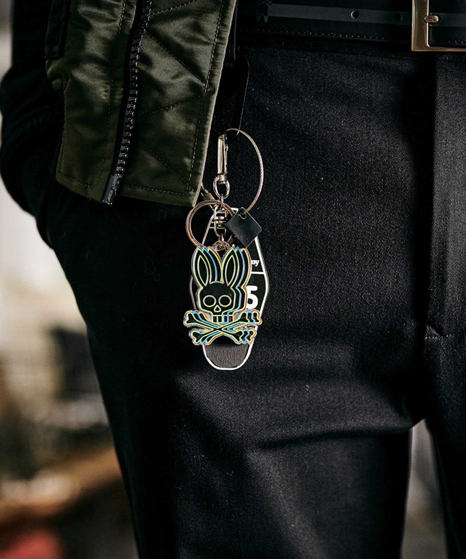 バニーモチーフ マルチカラー キーリング｜Psycho Bunny｜サイコバニー