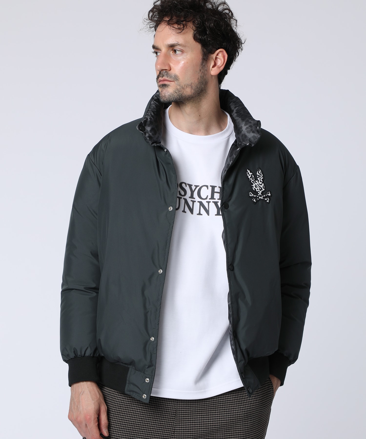 レオパードタフタ ダウンジャケット｜Psycho Bunny｜サイコバニー 公式