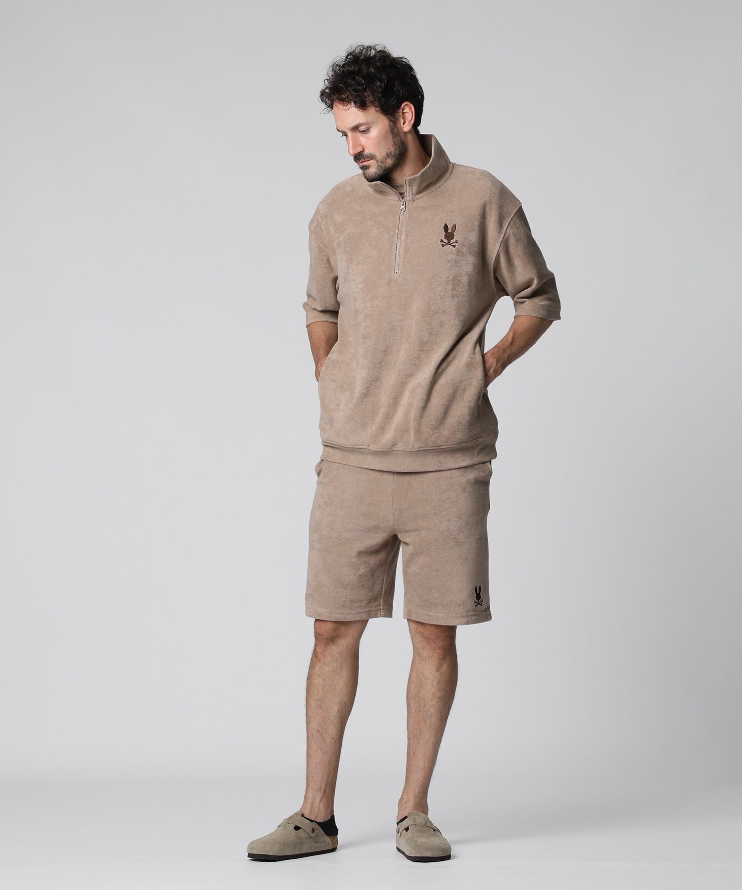 コンパクトパイル ハーフジップ Tシャツ[Luxury relax]｜Psycho Bunny