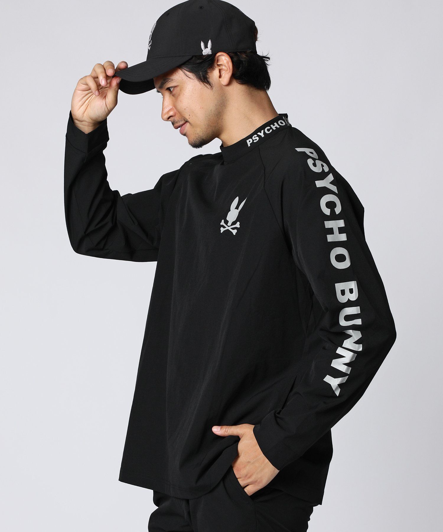 WEB限定]リラックスフィット モックネックロングスリーブTシャツ