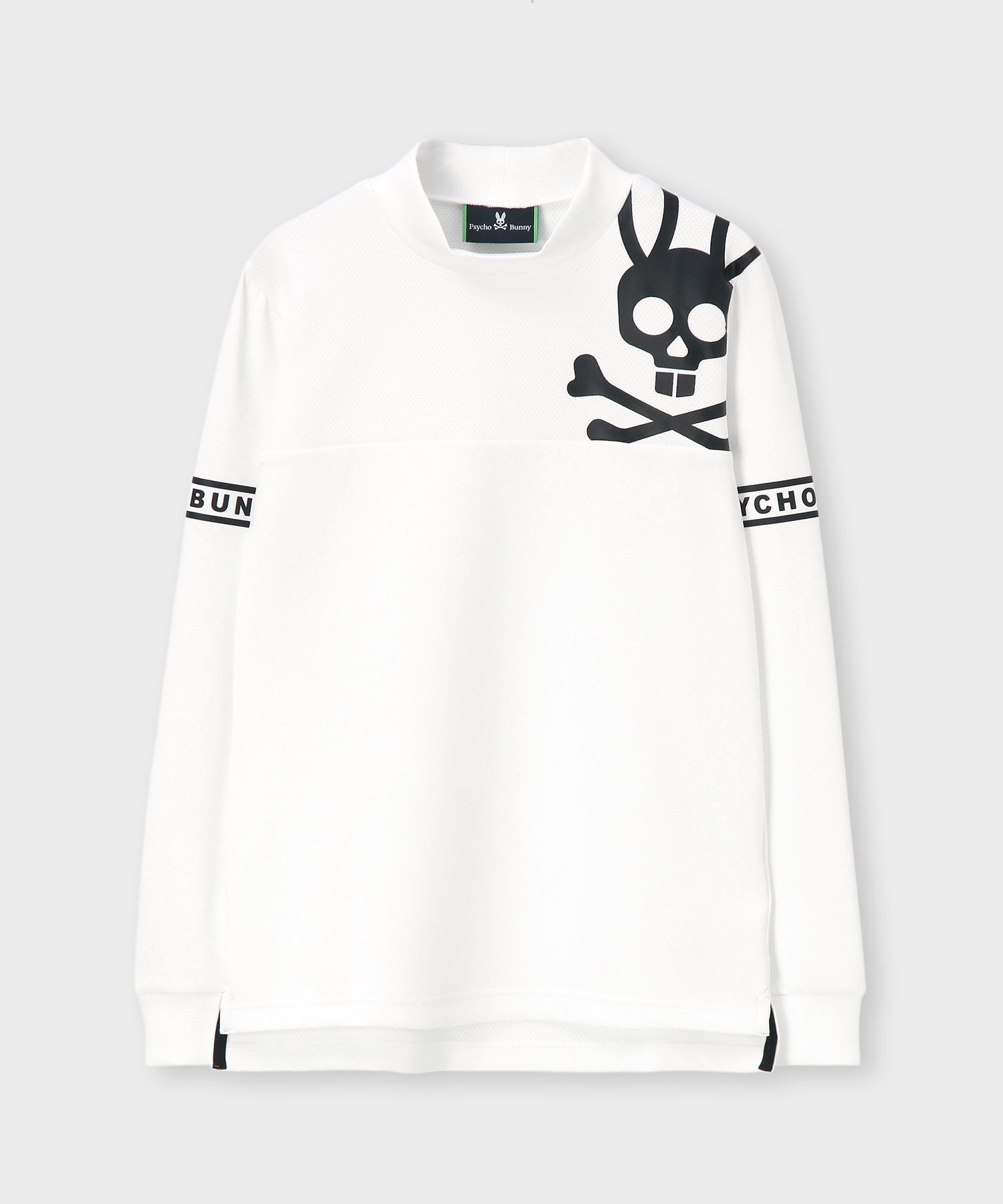GOLF][WOMEN]ラインスリーブロゴ モックネックTシャツ｜Psycho Bunny