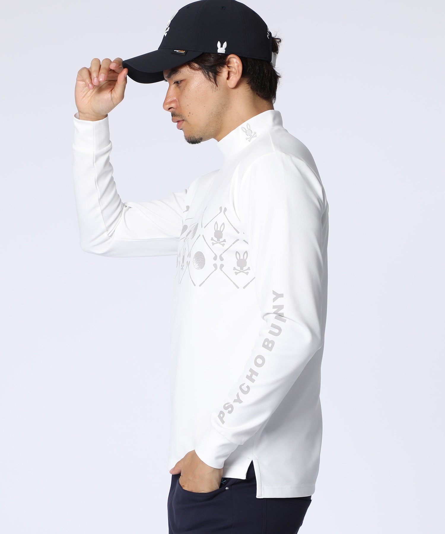 GOLF]ゴルフモチーフロゴモックネックTシャツ｜Psycho Bunny｜サイコ