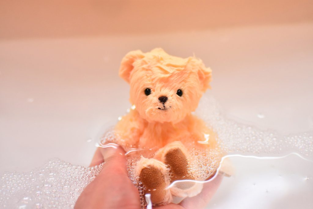 ぬいぐるみって洗えるの？】4Sサイズのクマちゃん洗ってみた