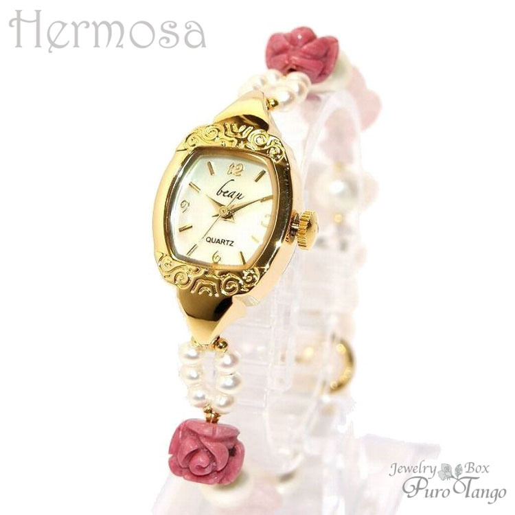 腕時計 薔薇 バラ 天然石 商品詳細｜天然石アクセサリー 通販