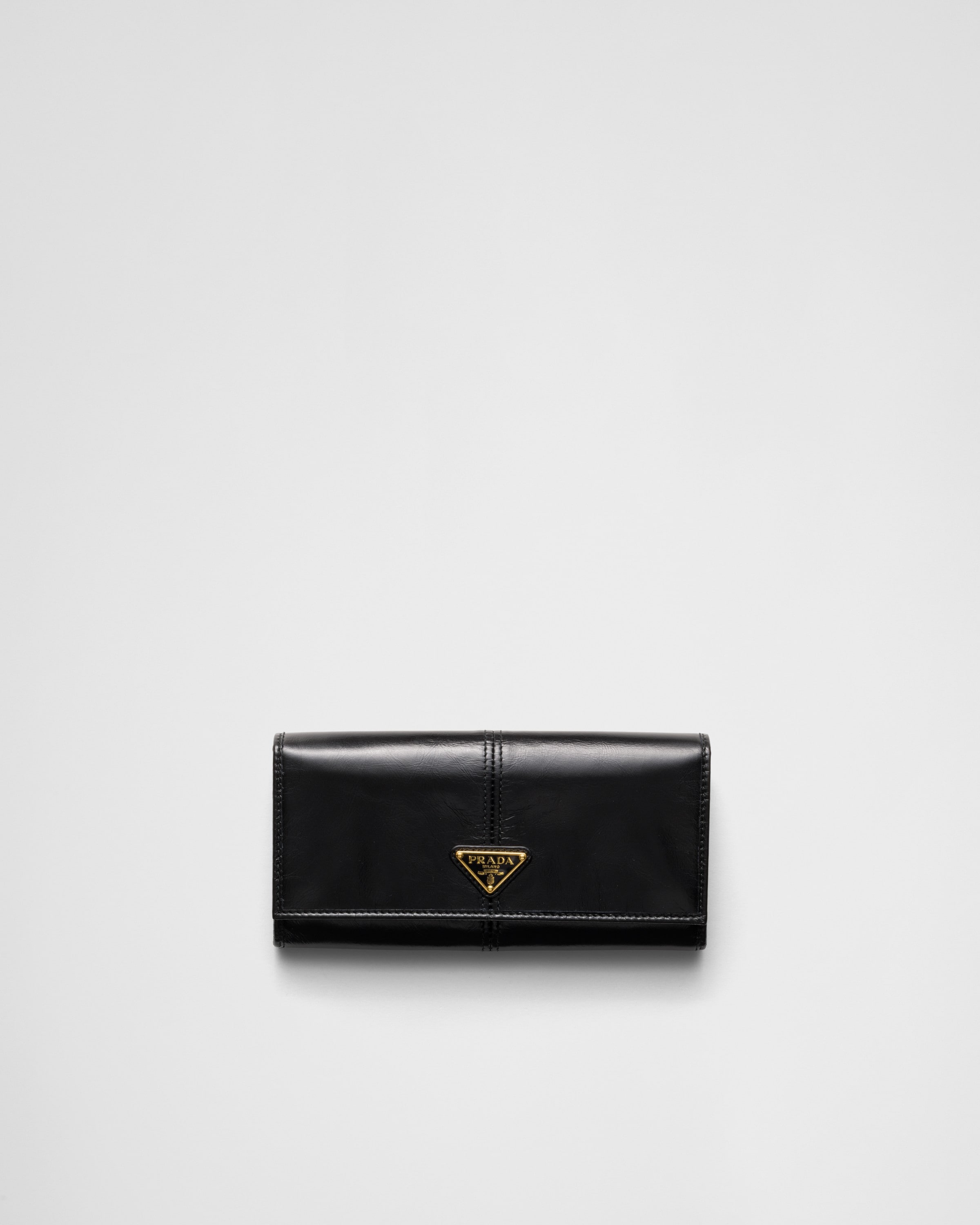 ブラック ソフトルックスレザー 財布 | PRADA