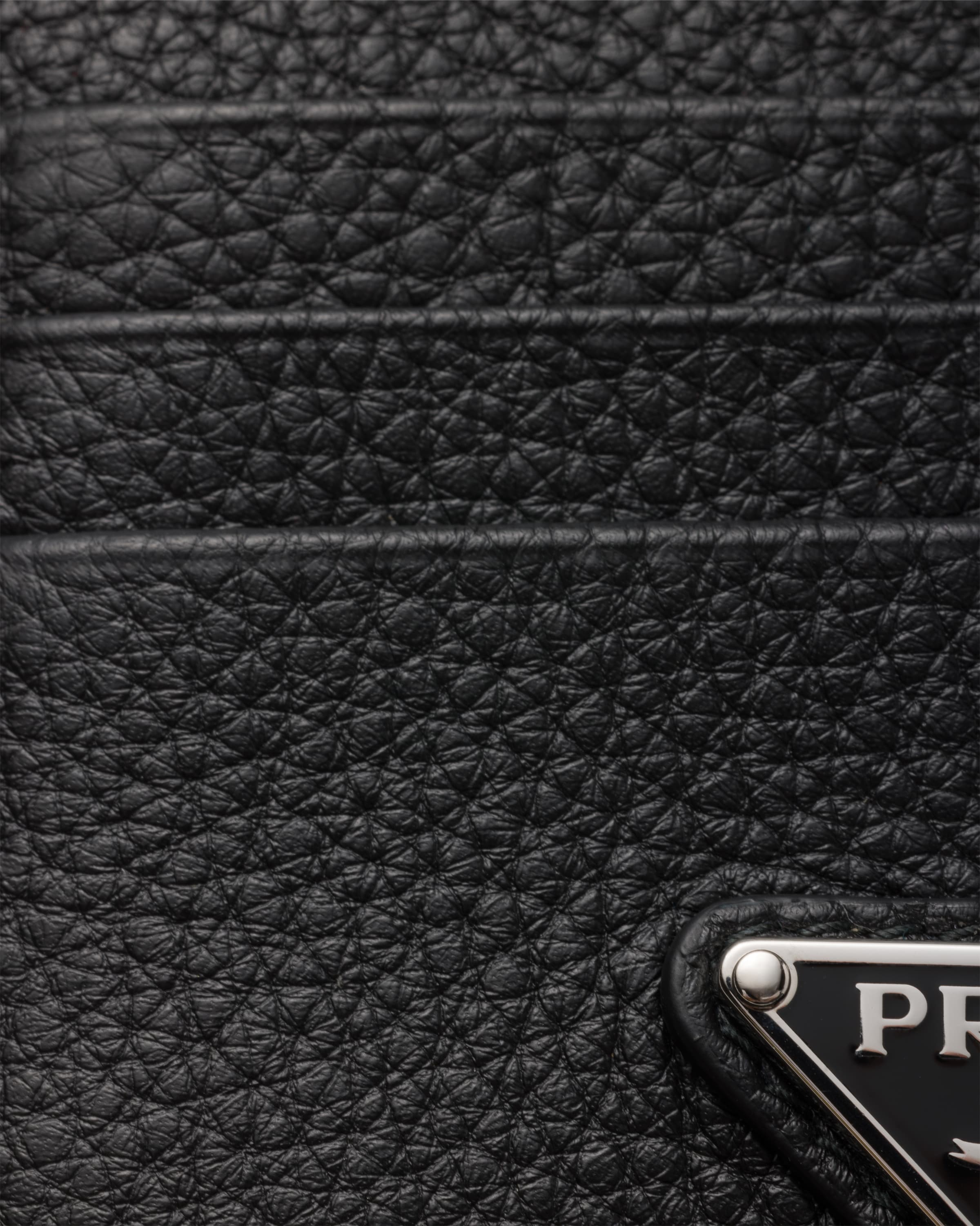 ブラック ヴィッテロダイノレザー カードケース | PRADA