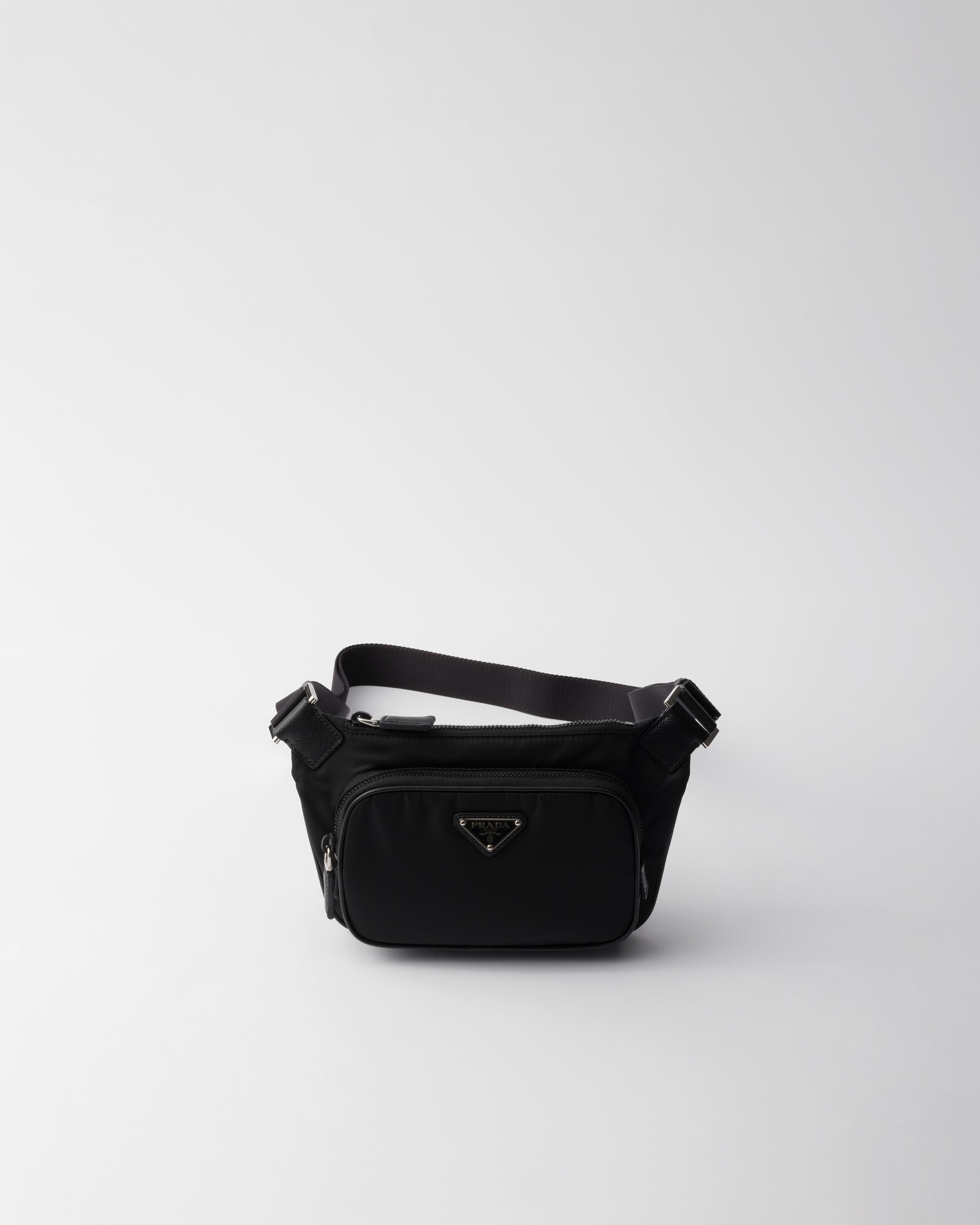 Black Re-nylon And Saffiano Leather Shoulder Bag | PRADA