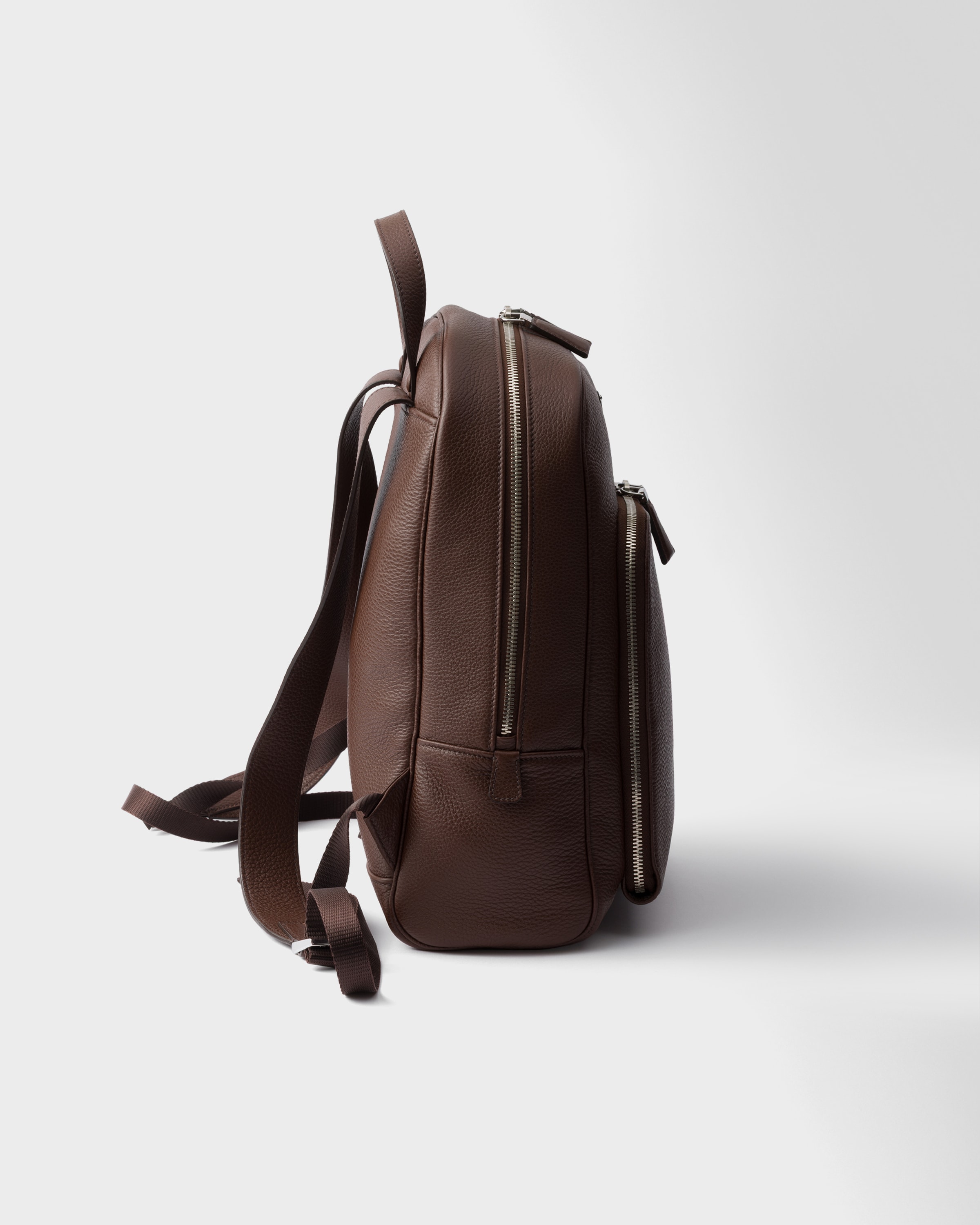 シエナブラウン レザー バックパック | PRADA