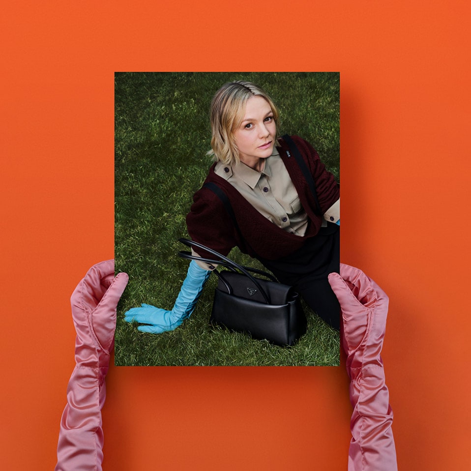 Black Prada Soft Sound Medium Leather Shoulder Bag | PRADA