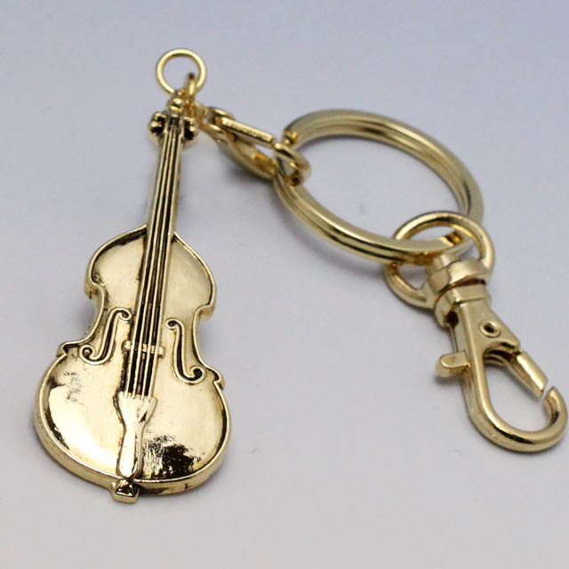 レリーフ調 キーホルダー コントラバス ◇ 音楽雑貨・アクセサリー専門