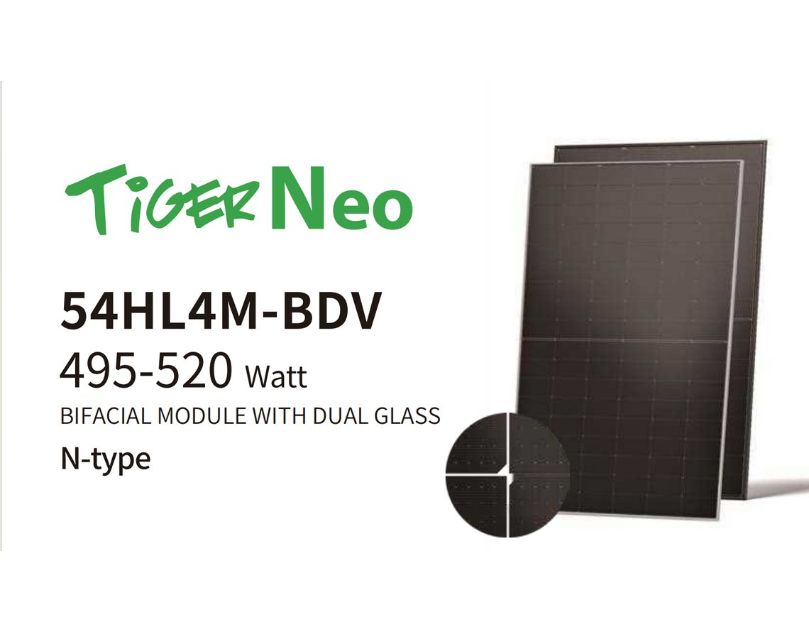 Jinko 500 Watt Solar Panel N-Type Bifacial 495-520W Bulk Supply