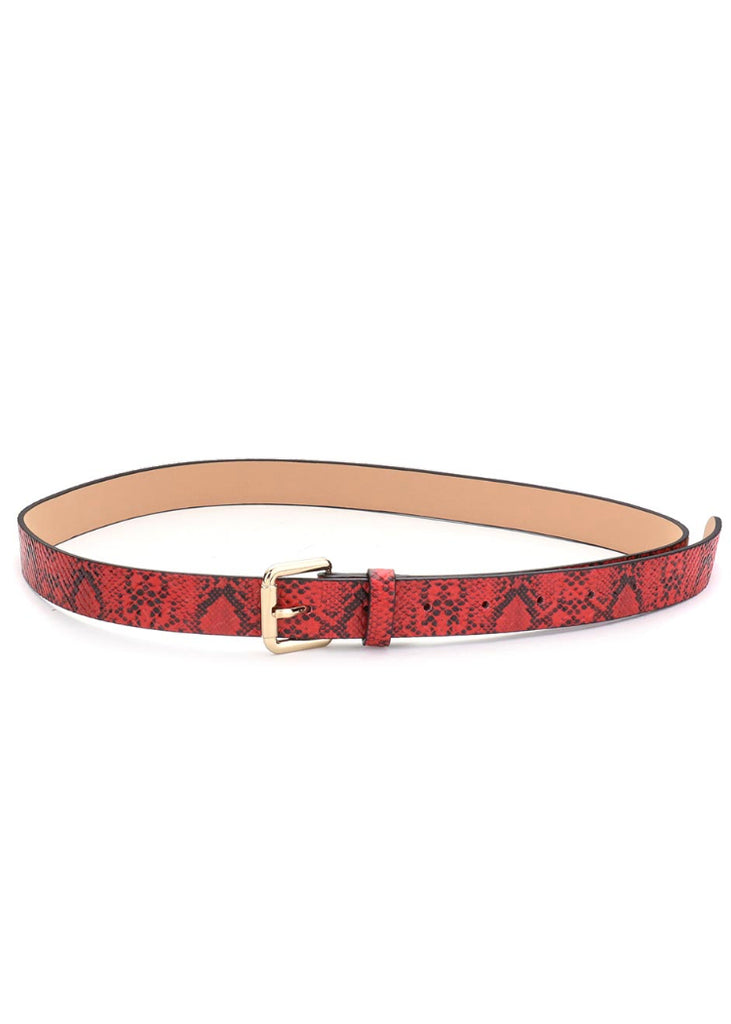 値下げ可】Build Snake Skin Belt (NAT/RED) Build Snake Skin Belt