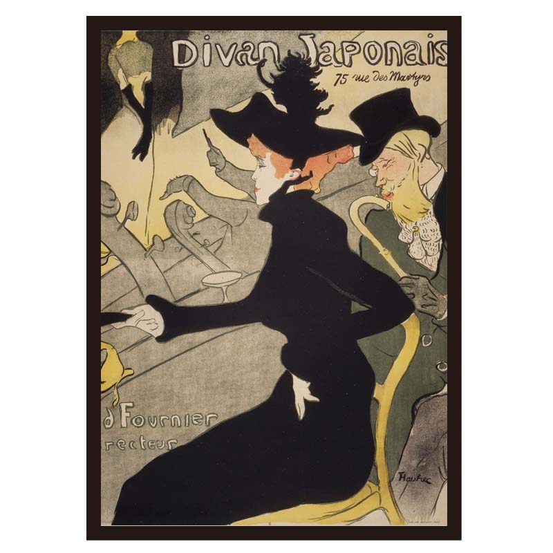 ロートレックの名画】ディヴァン・ジャポネ｜額フレーム付きアートポスター