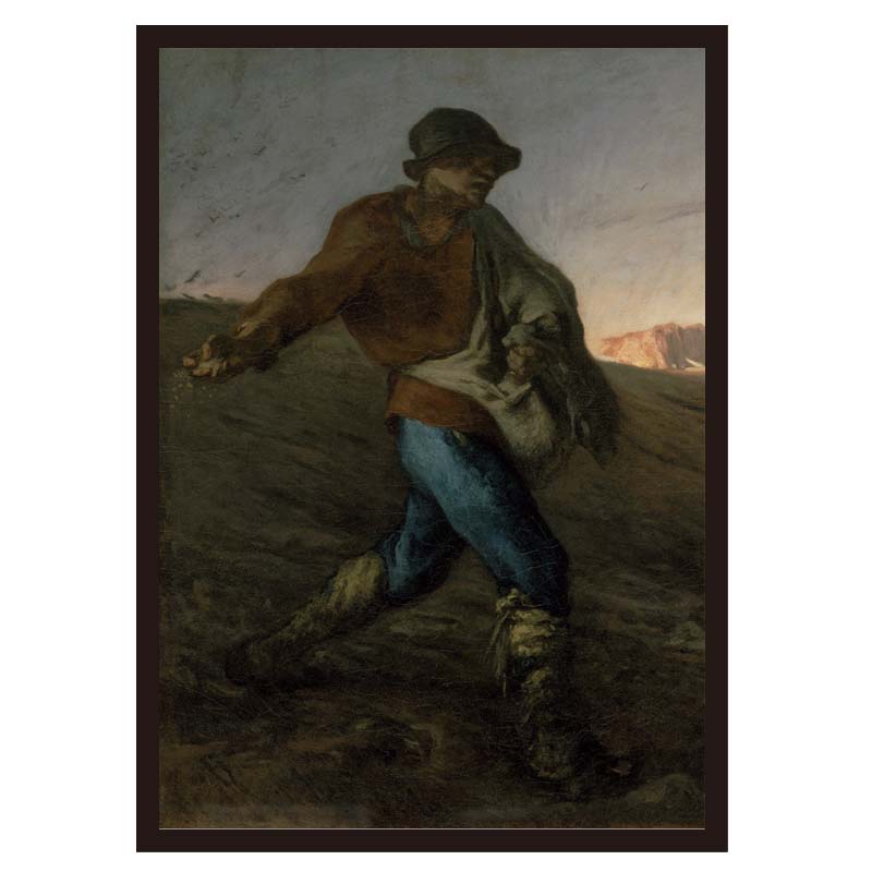 ミレーの名画】種をまく人｜額フレーム付きアートポスター