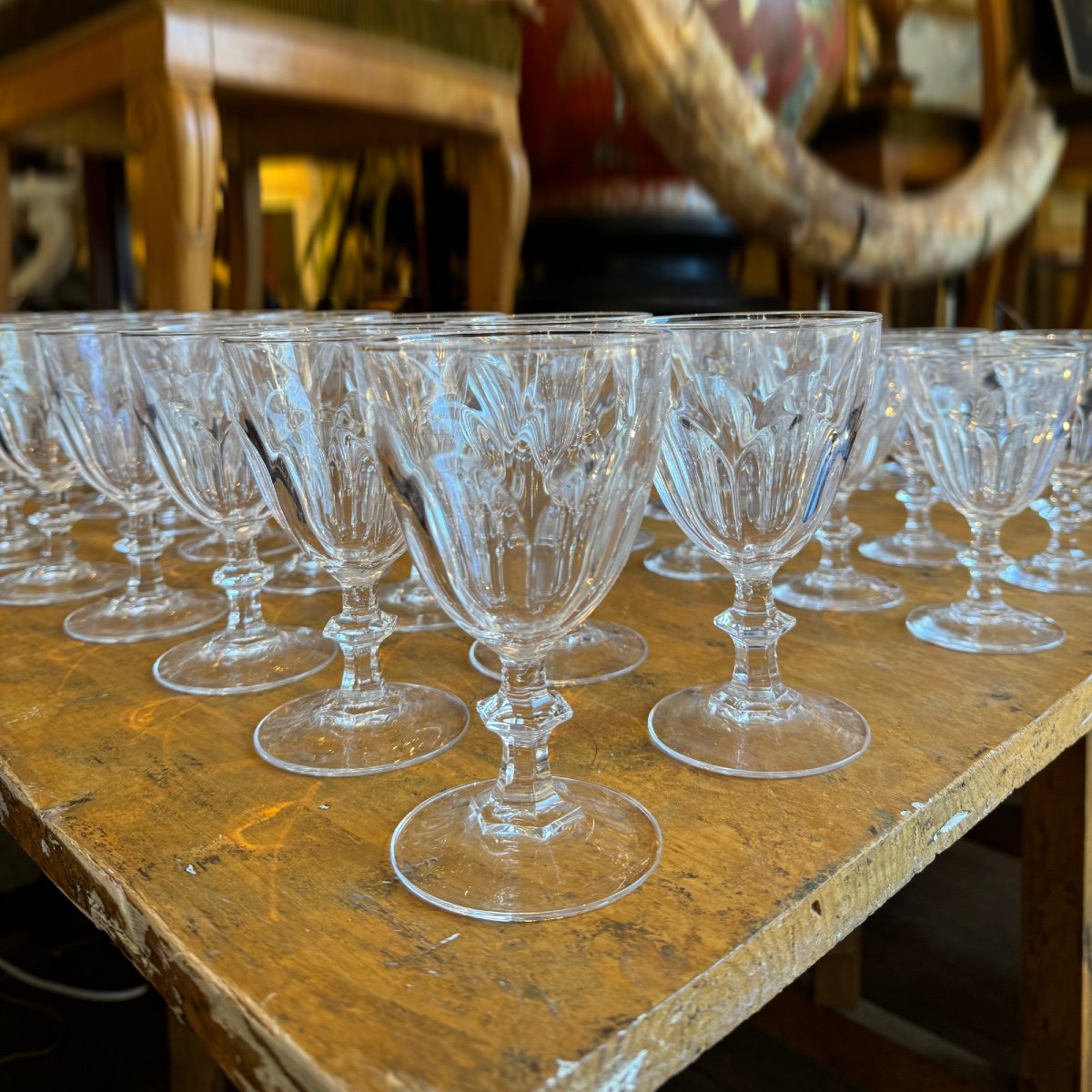 Proantic: Val Saint Lambert Crystal Glasses