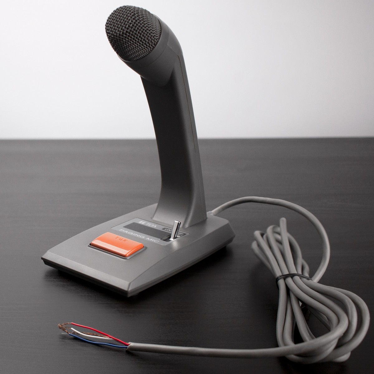 Toa Electronics PM660U Desktop Paging Microphone with Push-To-Talk