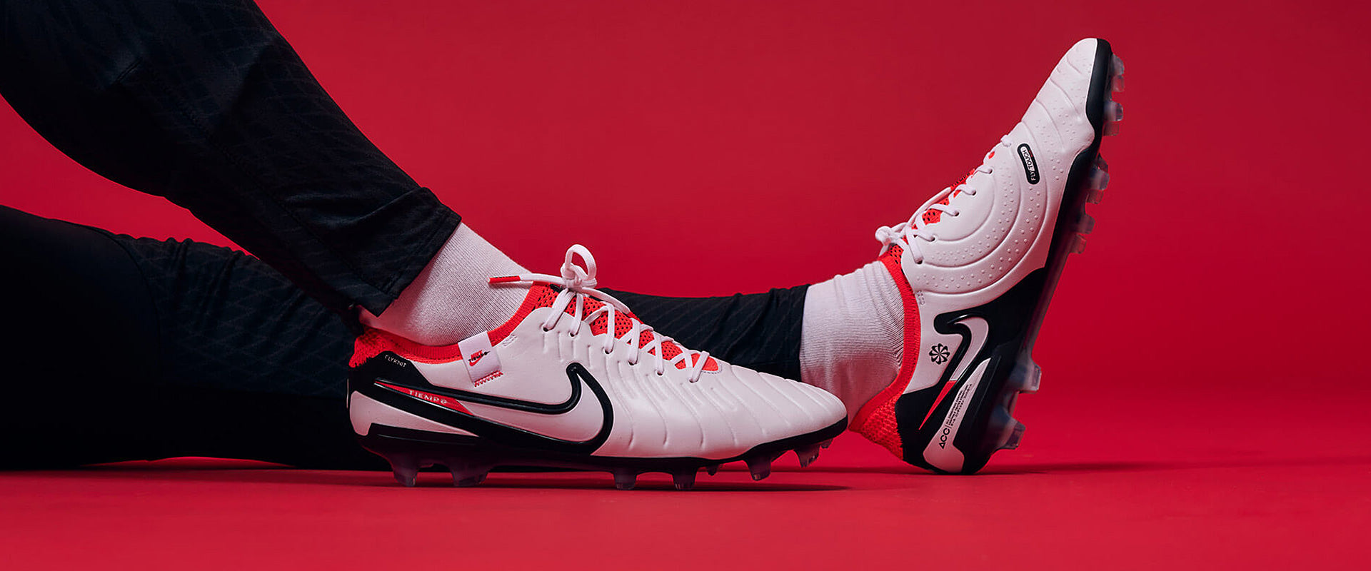 Nike Tiempo Legend X Elite FG - White/Black/Bright Crimson - Mens