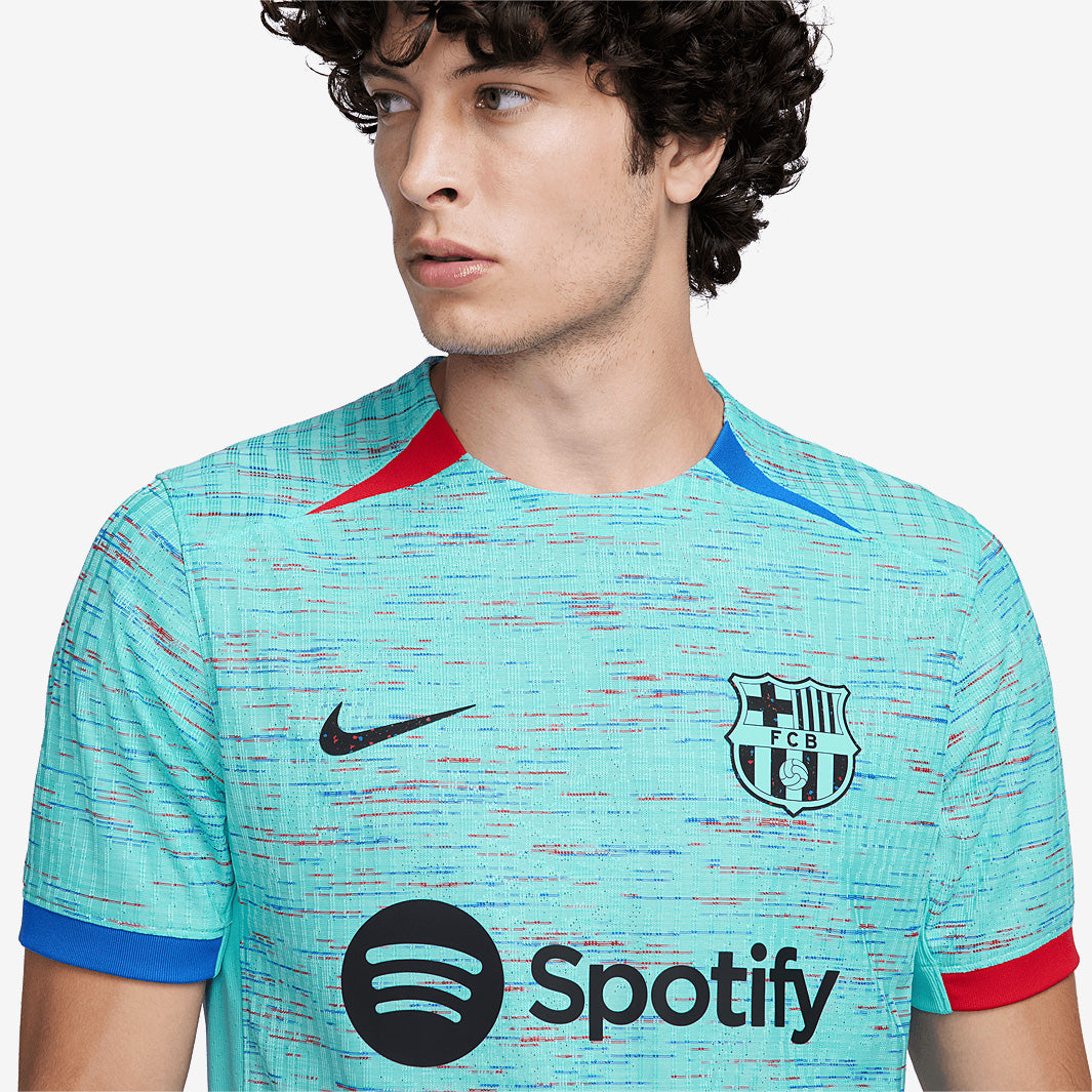 Nike FC Barcelona Dri-Fit ADV Match Third SS Shirt - Light Aqua
