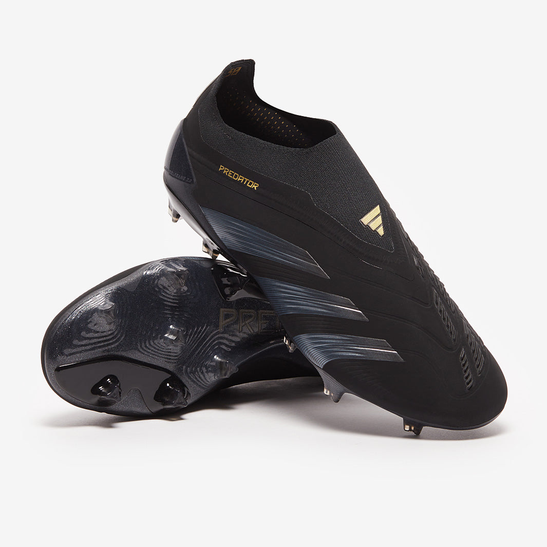 adidas Predator Elite Laceless Firm Ground - Core Black/Carbon