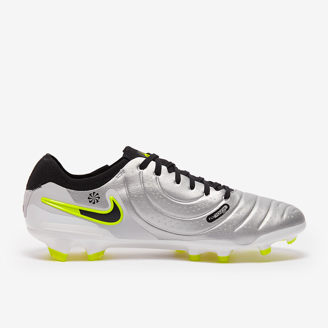 Nike Tiempo Legend X Pro Firm Ground - Metallic Silver/Black/Volt