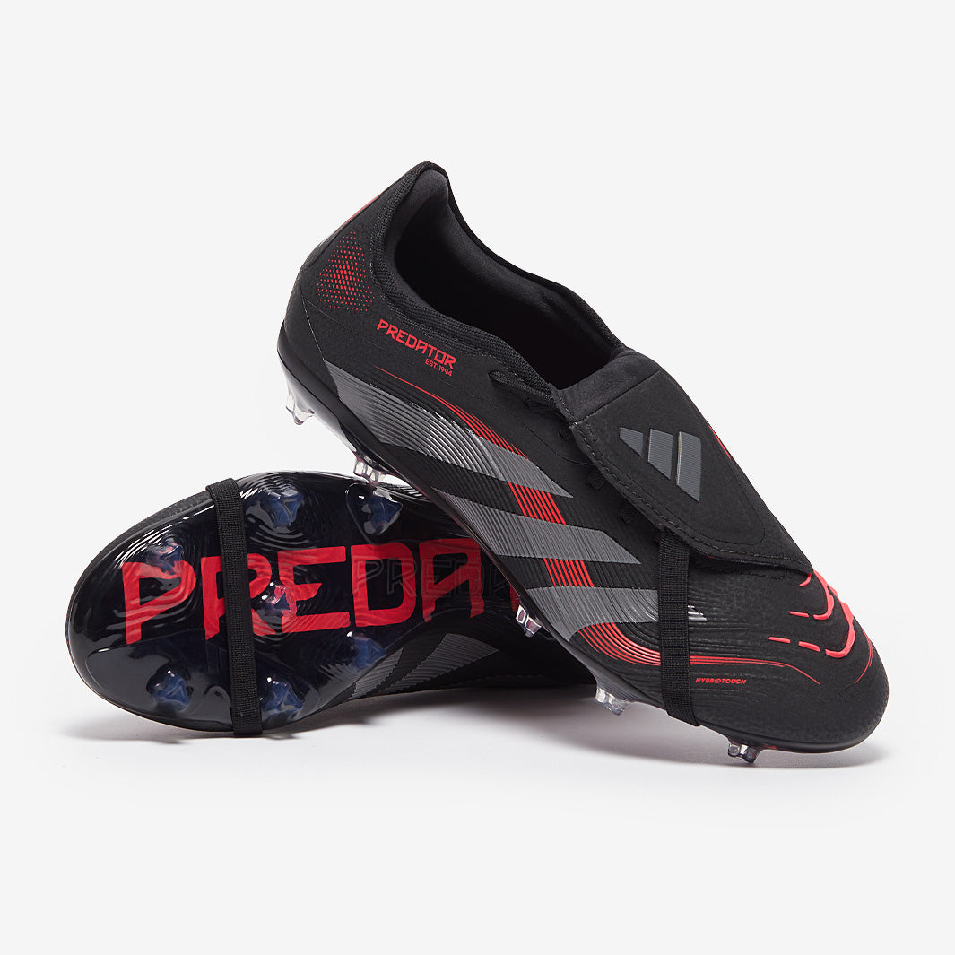adidas Predator Pro Tongue Firm Ground - Black/Grey Four/Lucid Red