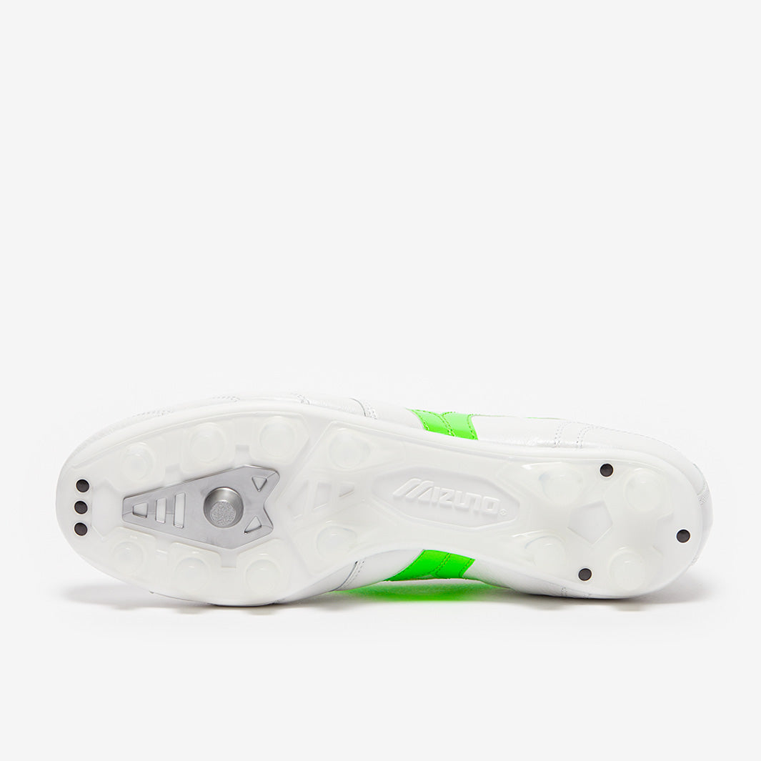 Mizuno Morelia II Elite Made in Japan Firm Ground - White/Neon