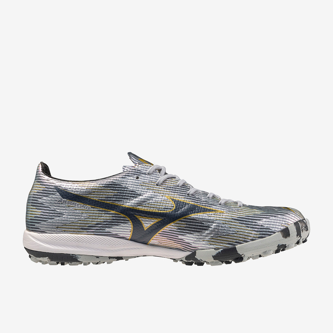 Mizuno Alpha II Elite AS - Galaxy Silver/Gold/Gold - Adult Cleats