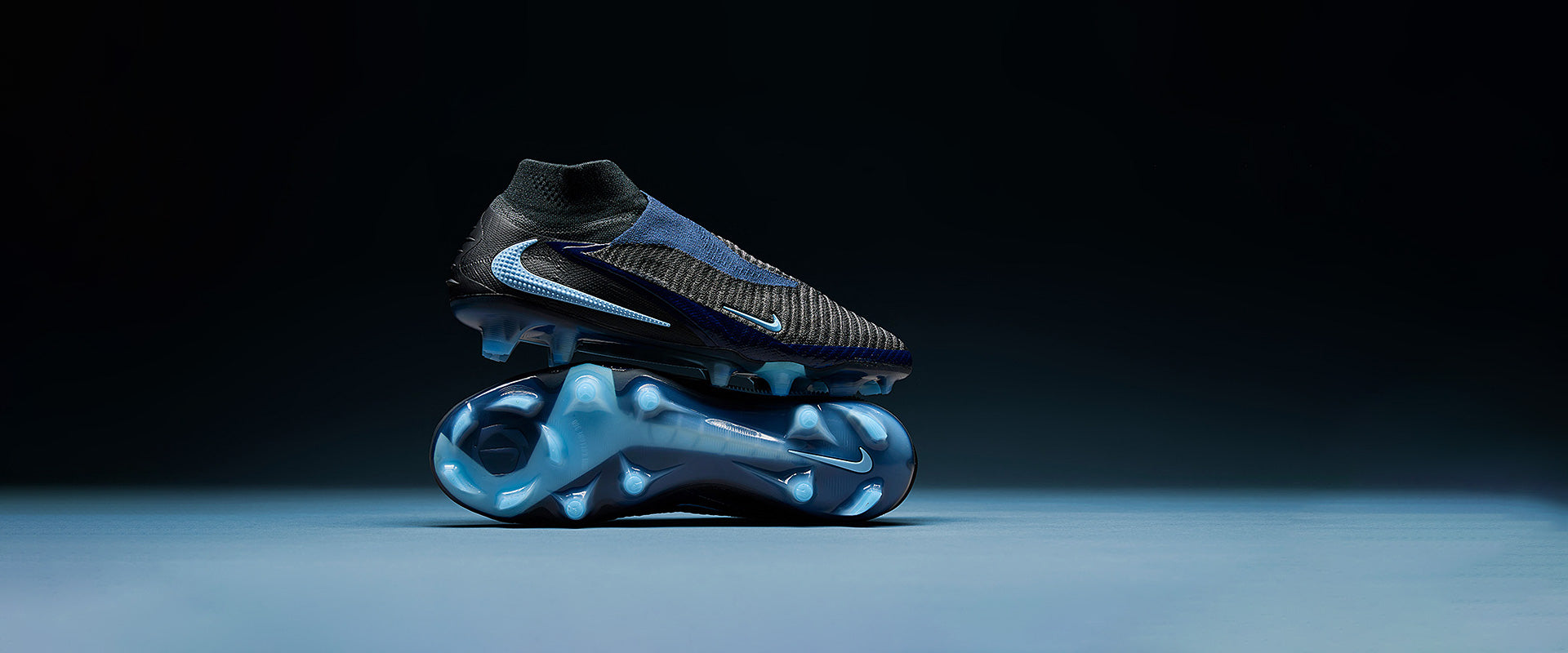 Nike Phantom 6 Elite High Firm Ground - Black/Black - Adult Cleats