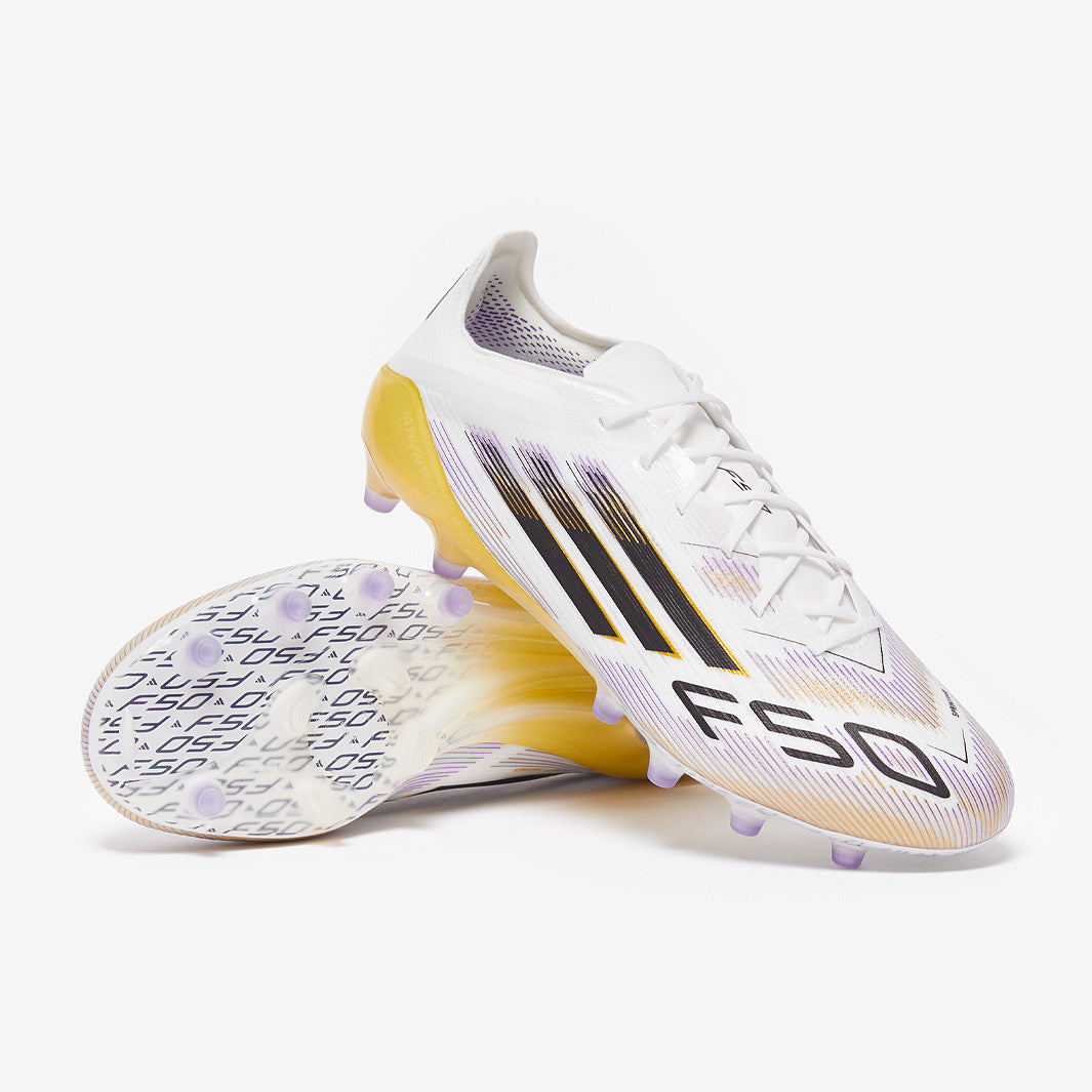adidas F50 Elite Artificial Grass - White/Core Black/Met Gold