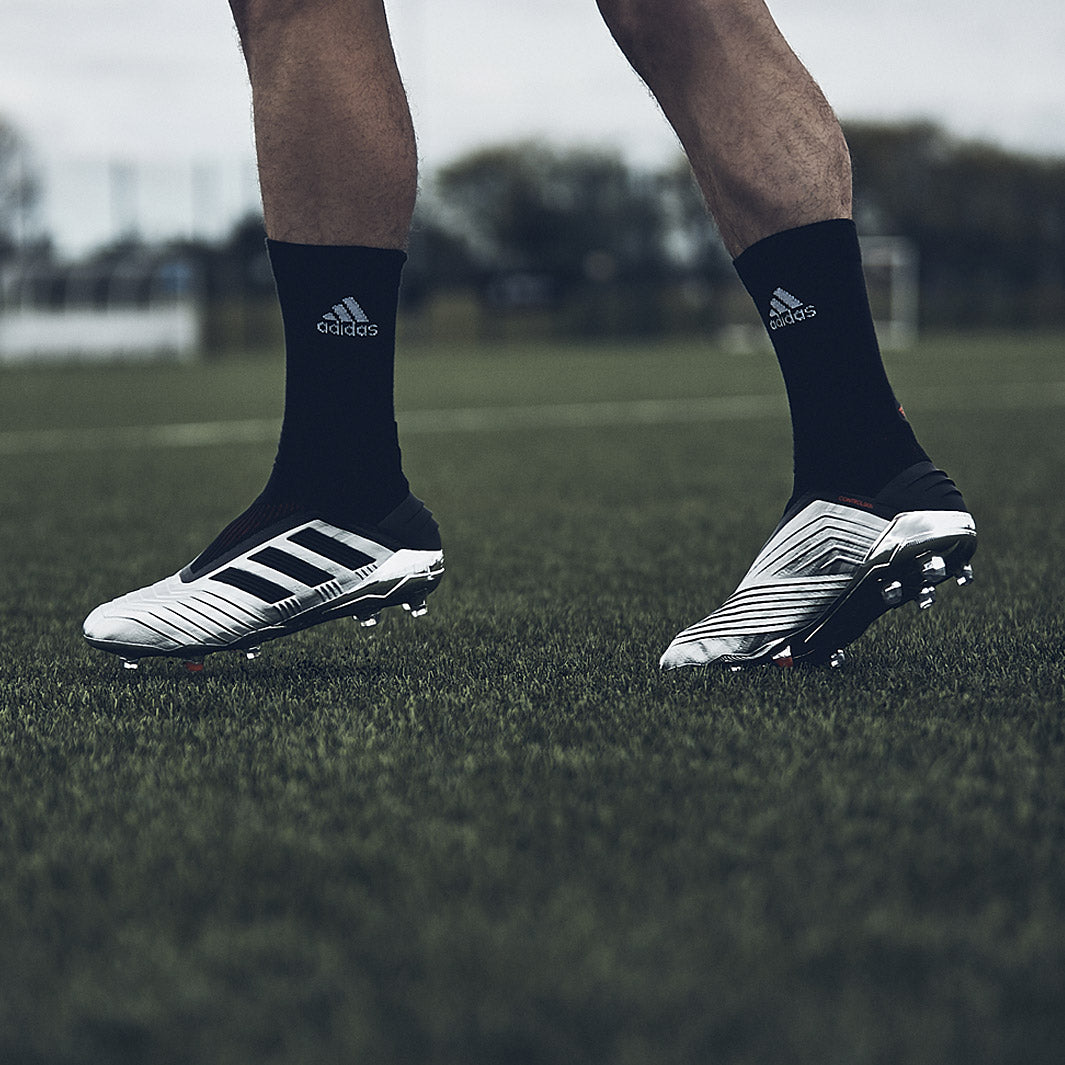 adidas Predator 19+ FG - Silver Metallic/Core Black/Red - Firm