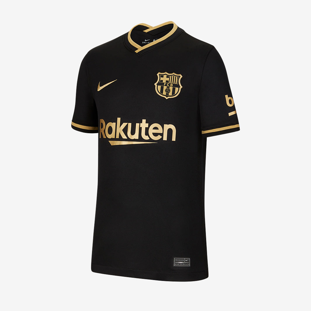 Nike FC Barcelona 20/21 Kids Away Stadium Jersey - Black/Metallic