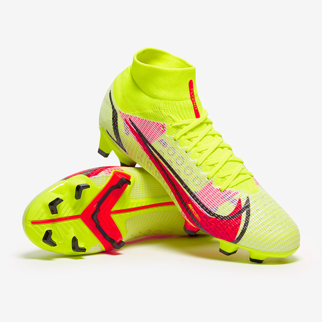Nike Mercurial Superfly VIII Pro FG - Volt/Bright Crimson/Black