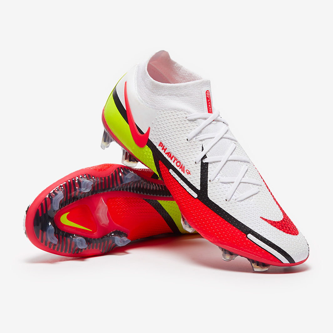 Nike Phantom GT II Elite DF FG - White/Bright Crimson/Volt - Mens