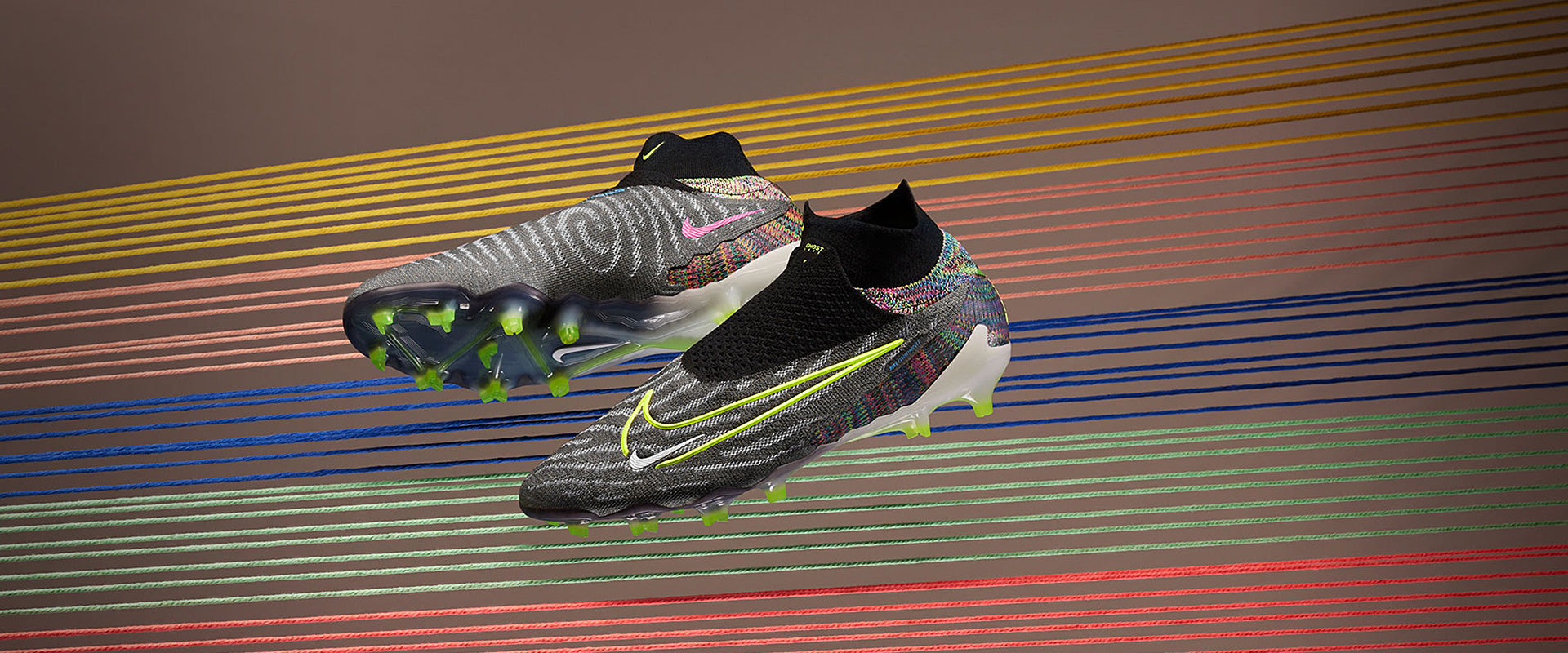 Nike Phantom GX Elite DF Link FG - Black/Volt/White/Blue Glow