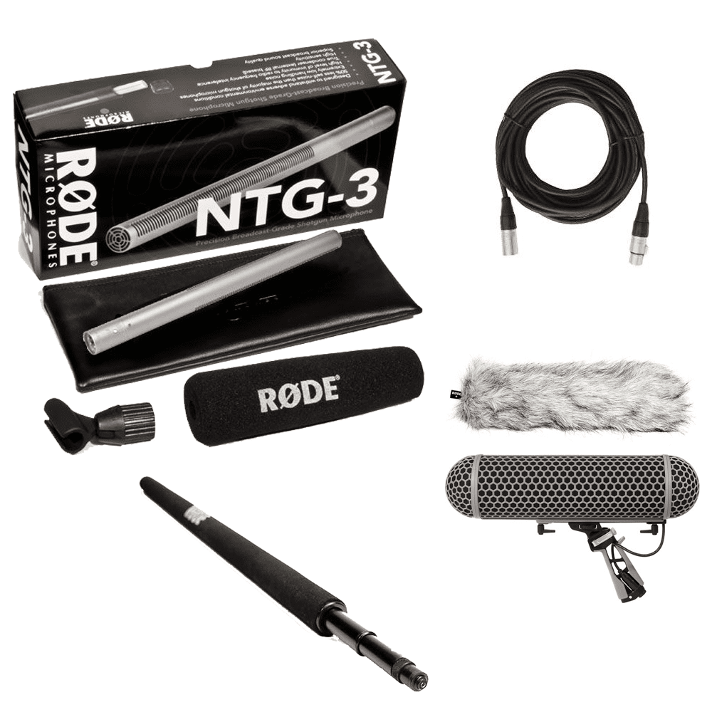 Rode NTG3 Precision Shotgun Microphone + Rode Blimp Windshield +