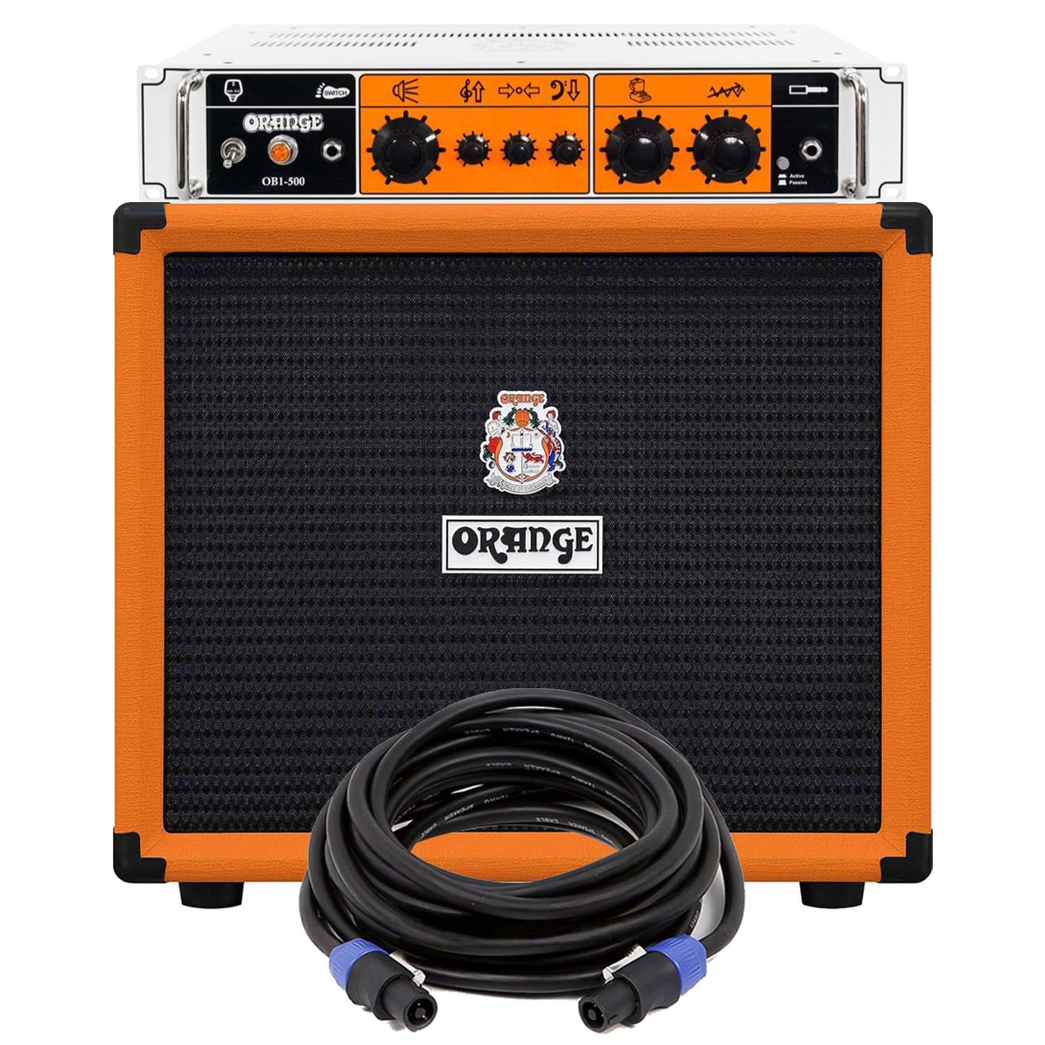 Orange OB1-500 500W Class A/B RackM Bass Head, Orange OBC-112