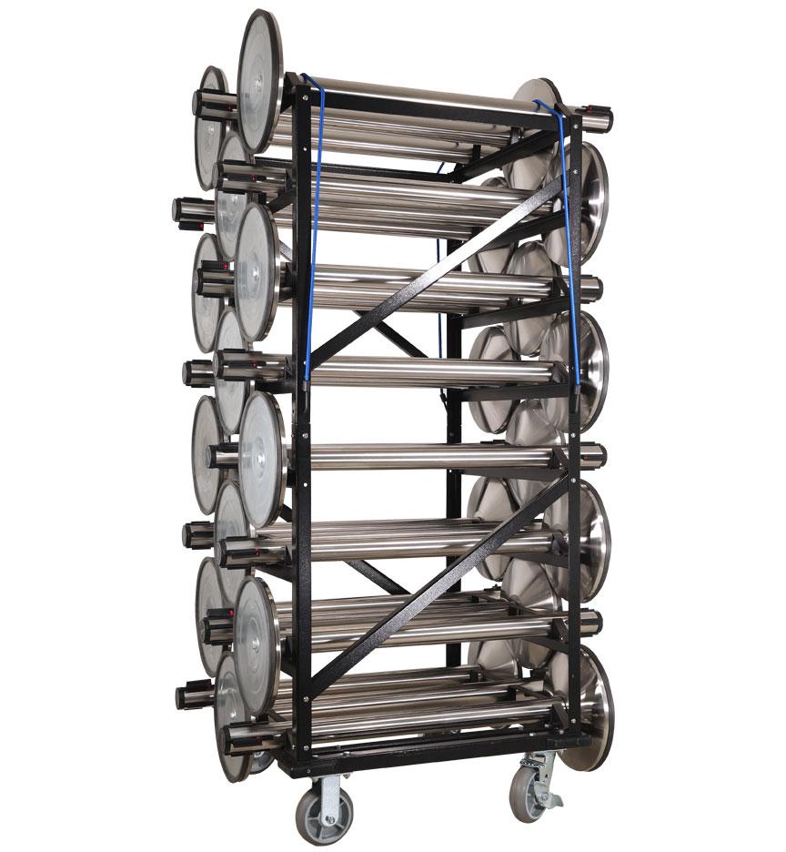 Portable Retractable Belt Barrier Stanchion Post Storage Cart