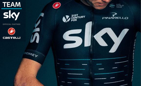 CASTELLI（カステリ）TEAM SKY（チームスカイ） SKY FAN 17 W JERSEY