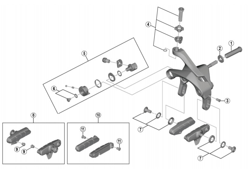 SHIMANO（シマノ）BR-R8000 キャリパーブレーキ 前後セット ULTEGRA