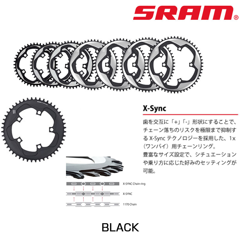 SRAM（スラム）X-SYNC CHAIN RING （X-SYNCチェーンリング）PCD: 110mm