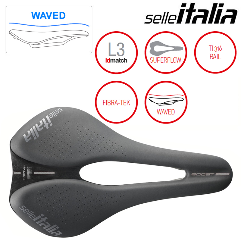 SELLE ITALIA（セライタリア）WAVED：NOVUS BOOST EVO Ti316 SUPERFLOW