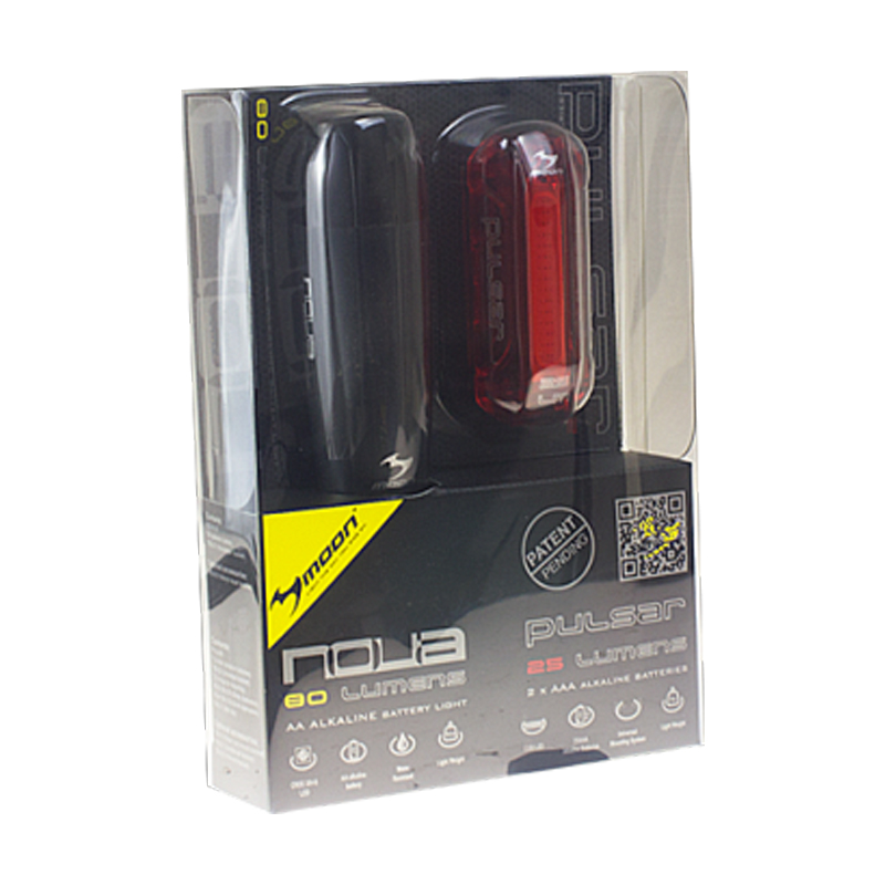 MOON（ムーン）NOVA80 AND PULSAR 電池式 前後ライトセット フロント